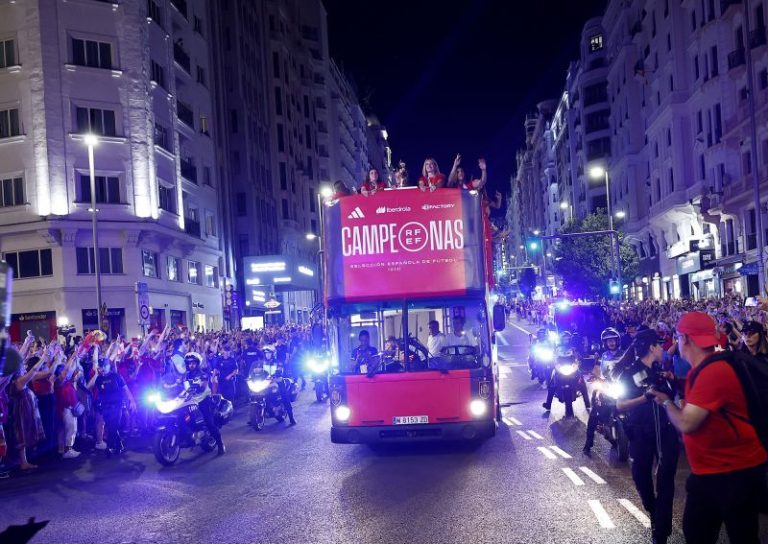 Spain’s victorious Women’s World Cup stars receive royal welcome on return to Madrid
