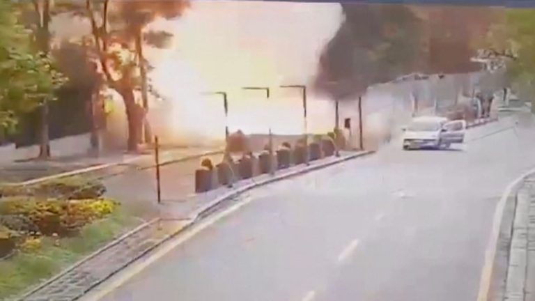 At least one killed in bomb attack near government building in Ankara, Turkey says