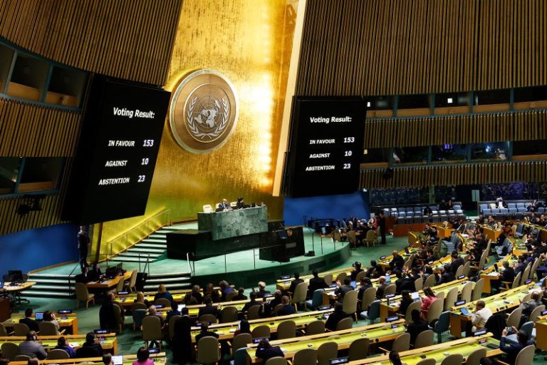 UN General Assembly votes to demand immediate ceasefire in Gaza