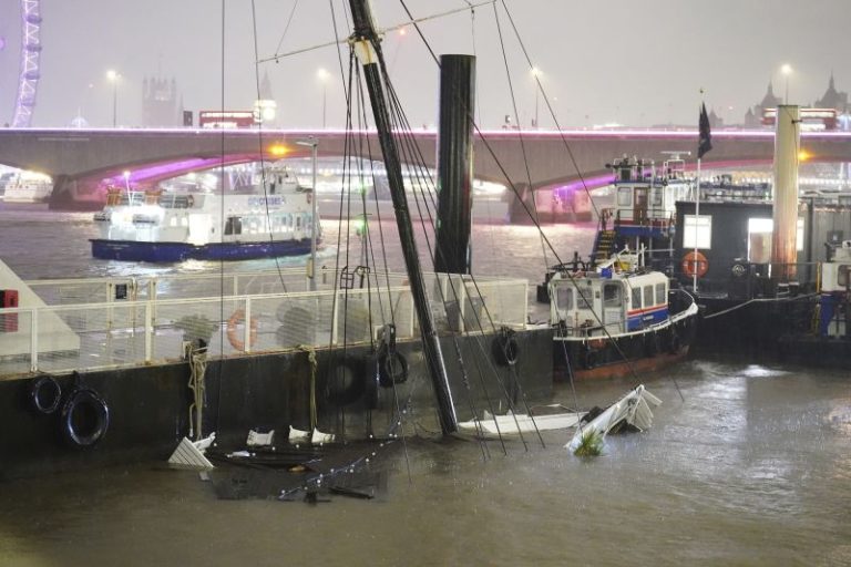 Party boat sinks in London as Europe grapples with deadly flooding in some countries, extreme cold in others