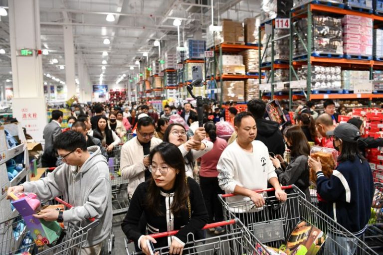 Five-foot Toy Story 3 bear draws the crowds at Costco’s first store in ‘China’s Silicon Valley’