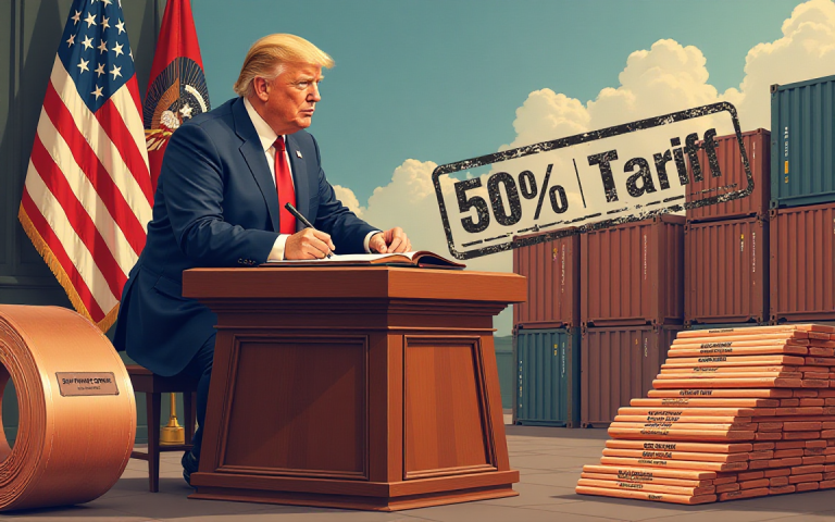 Trump slaps 50% tariff on semi-finished Copper imports, spares refined metal