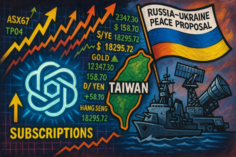 Morning brief: OpenAI eyes massive subscription growth, Taiwan boosts defence budget